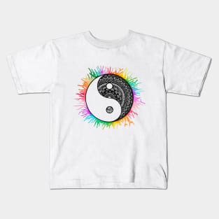 Mandala Yin Yang Kids T-Shirt
